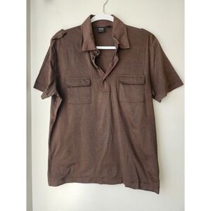 Hugo Boss Women's Polo Shirt Dark Brown Size L